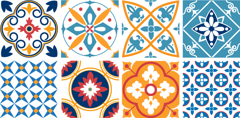 Vinyl teppe kjøkken sevrinia azulejos fliser - Tenstickers