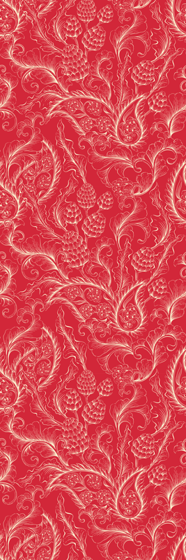 Vinyl teppe kjøkken paisley illustrasjon kjøleskap - Tenstickers