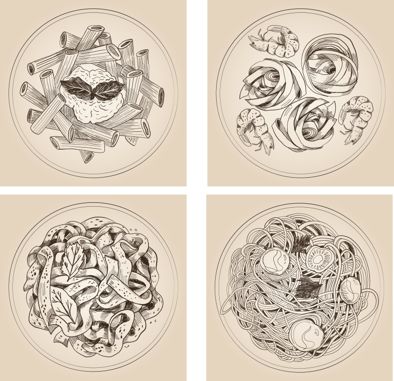 Vinyl teppe kjøkken med dekorative plater - Tenstickers