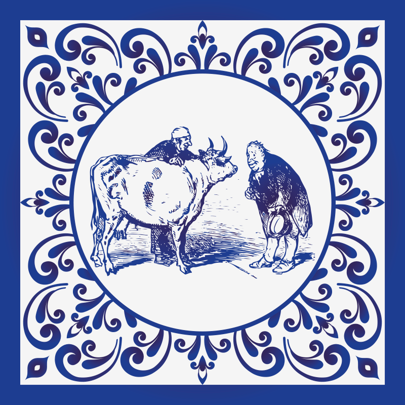 Menn og ku vinyl teppe kjøkken - Tenstickers