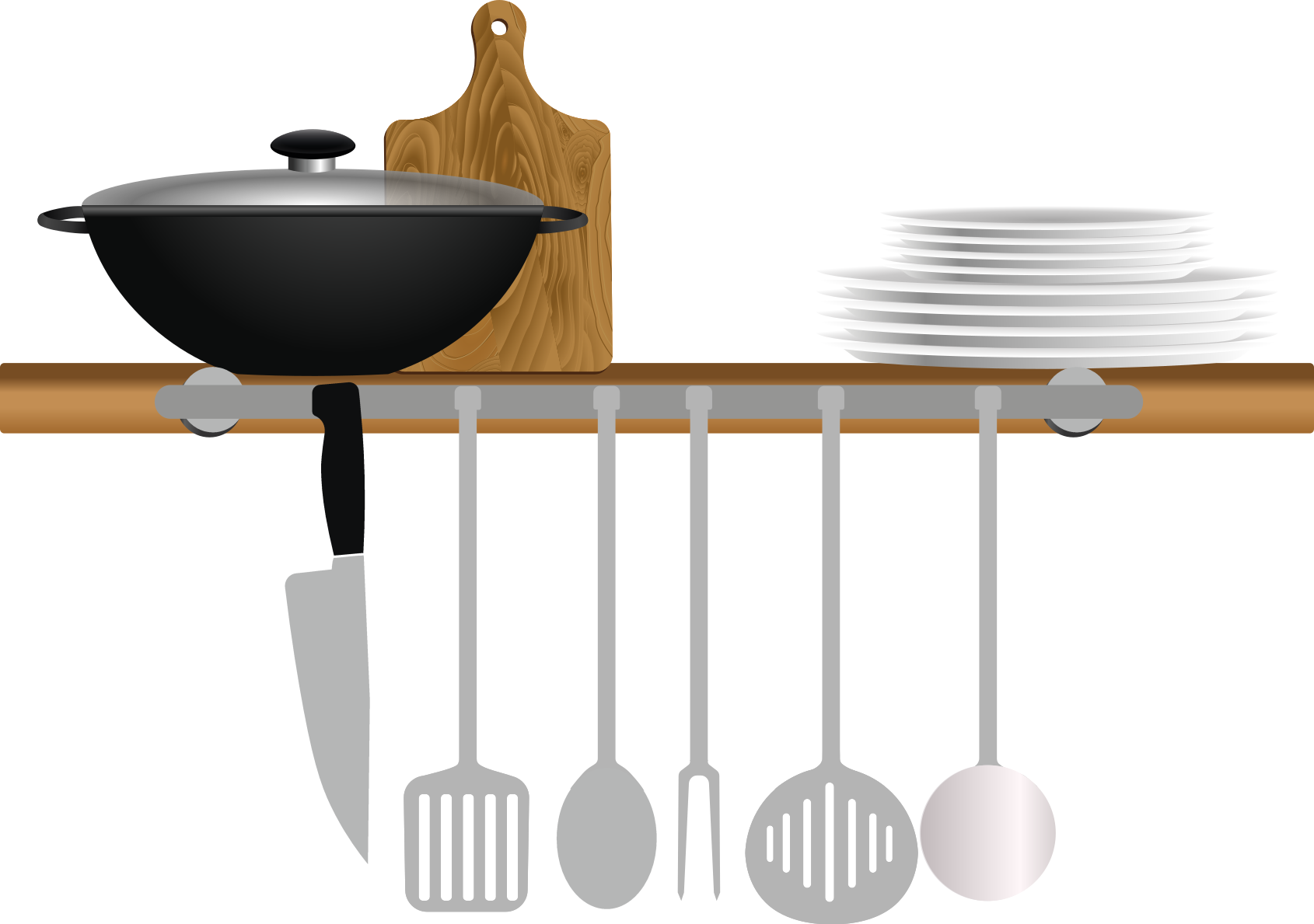 Vinyl teppe kjøkken oppvaskstativ med tallerkener bolle - Tenstickers