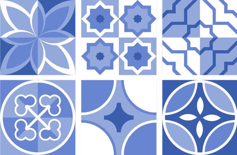 Vinyl teppe kjøkken azulejos cindito fliser - Tenstickers