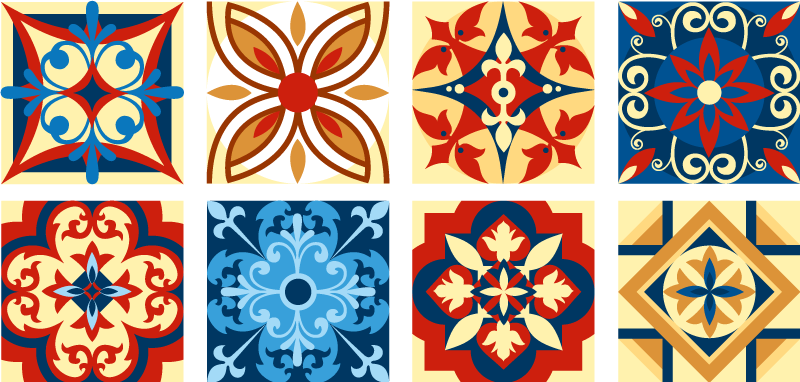 Vinyl teppe kjøkken crifitio sementfliser - Tenstickers