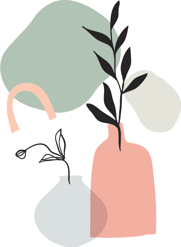 Vinyl teppe kjøkken stilige fargede blader - Tenstickers