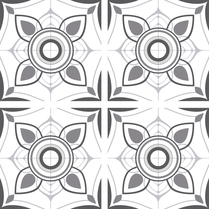 Vinyl teppe kjøkken enkle portugisiske fliser klistremerker - Tenstickers