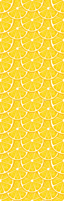 Vinyl teppe kjøkken oransje mønster kjøleskap - Tenstickers