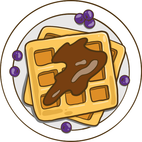 Vinyl teppe kjøkken belgiske vaffel klistremerker 1 - Tenstickers