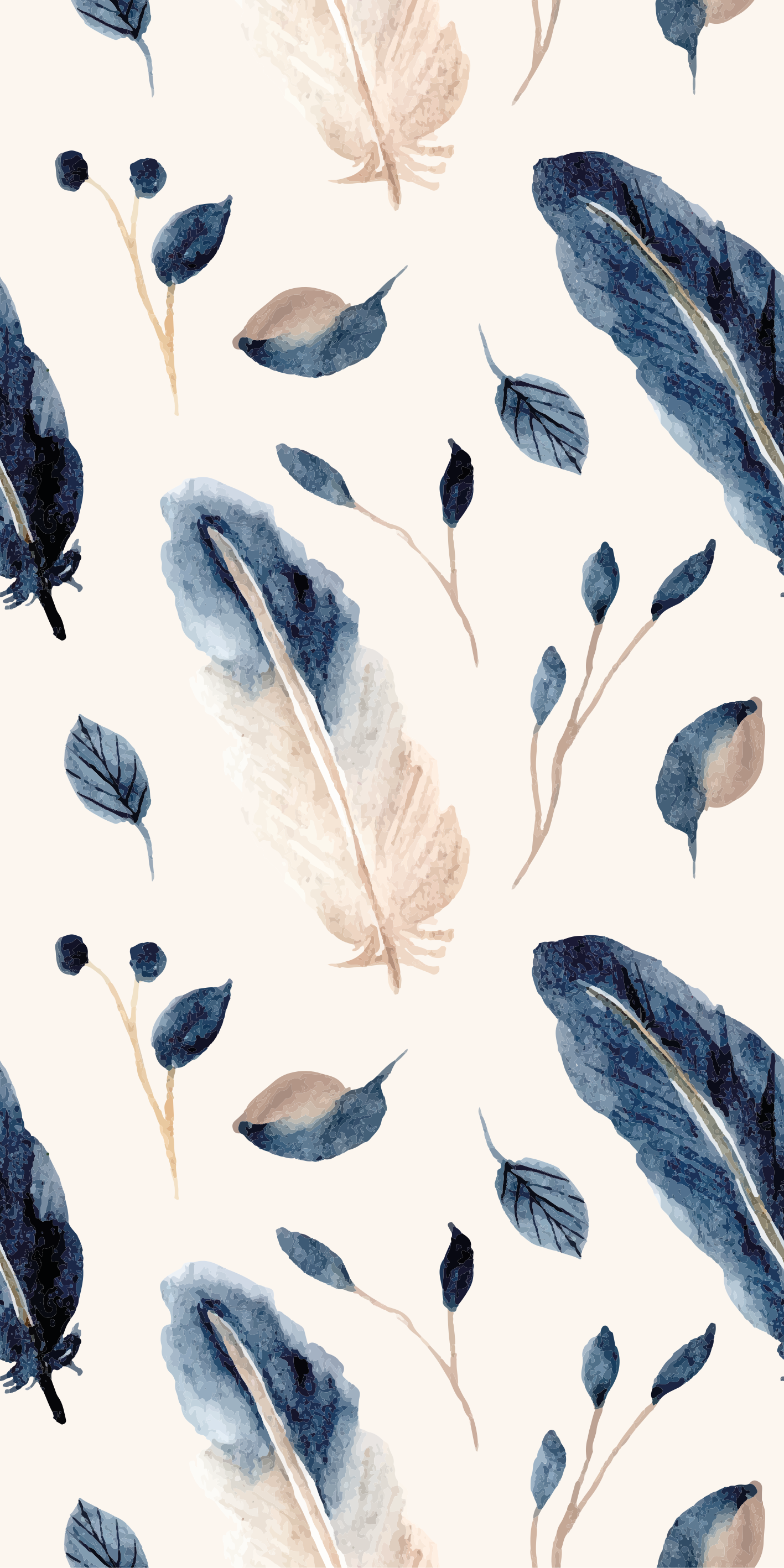 Flying leaves and feathers vinyl teppe kjøkken - Tenstickers