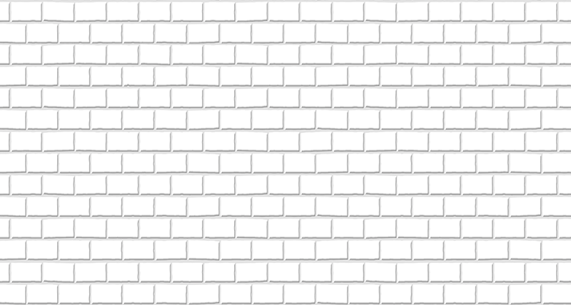 Vinyl teppe kjøkken hvite mursteiner - Tenstickers