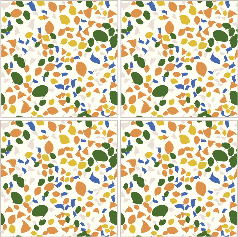 Vinyl teppe kjøkken piastrelle terrazo - Tenstickers