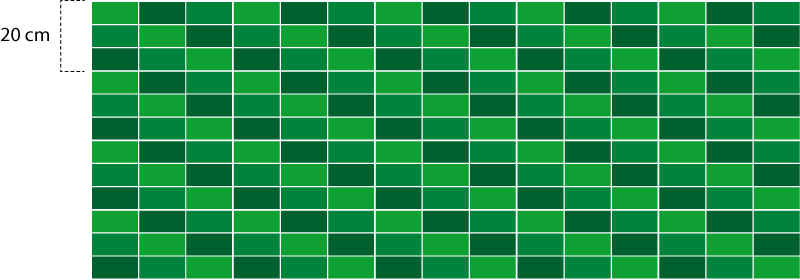 Vinyl teppe kjøkken grønne murfliser - Tenstickers