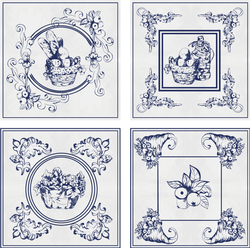 Vinyl teppe kjøkken belgisk keramikk - Tenstickers