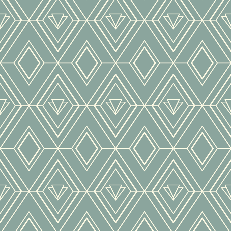 Vinyl teppe kjøkken art deco geometrisk mønster - Tenstickers