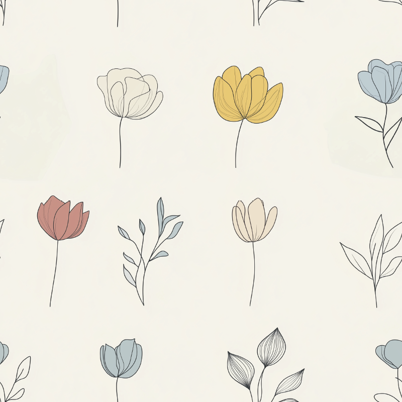 Blomsterdesign vinyl teppe kjøkken - Tenstickers