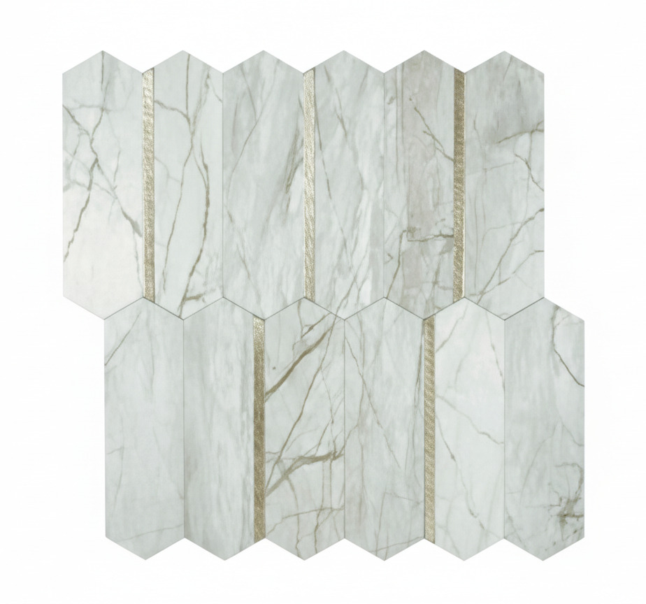 Vinyl teppe kjøkken trendy marmor design - Tenstickers