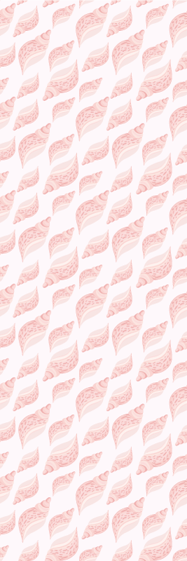 Trendy rosa skjellmønster vinyl teppe soverom - Tenstickers