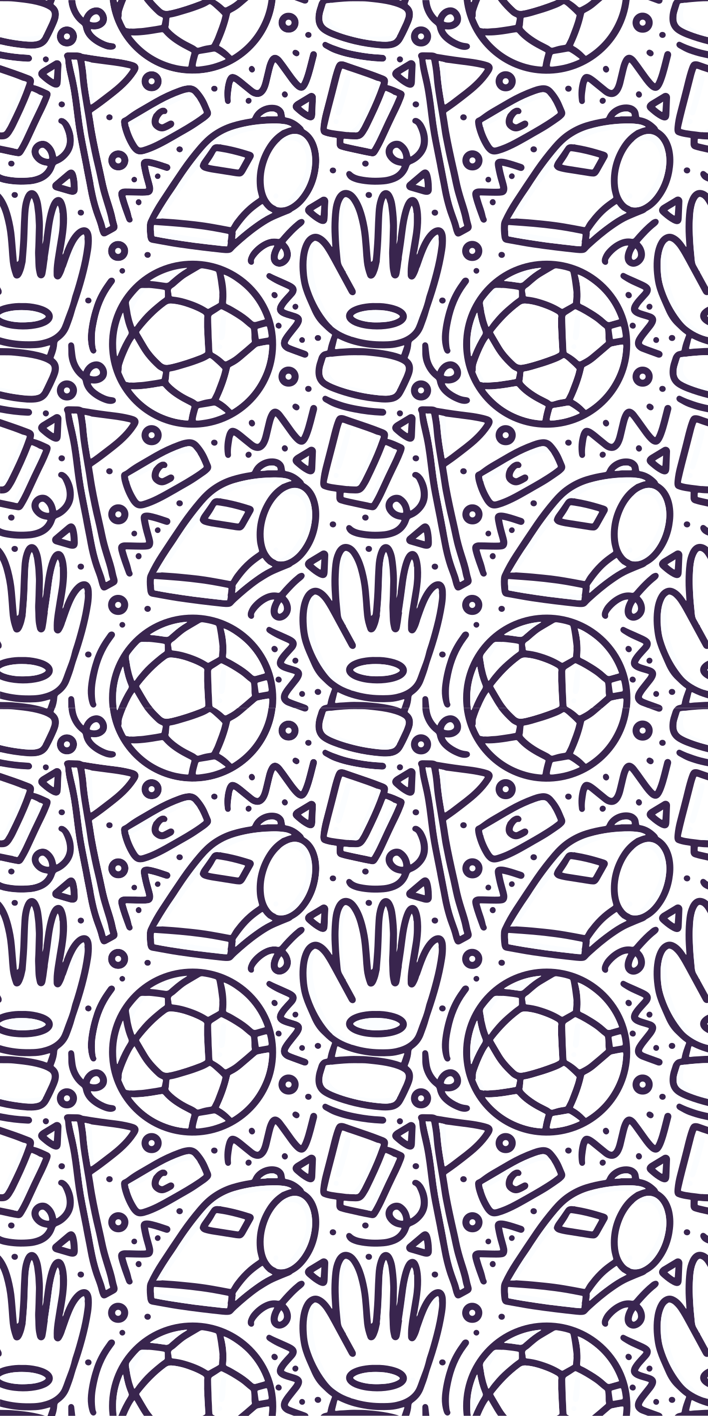 Sport doodle design vinyl teppe soverom - Tenstickers