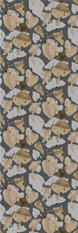 Cement terrazzo mønster vinyl teppe soverom - Tenstickers