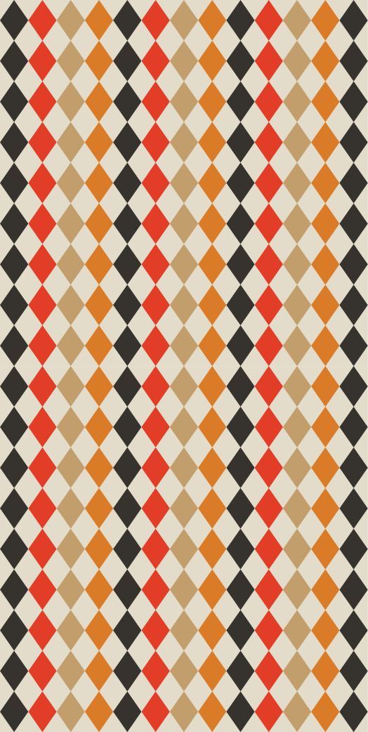 Vinyl teppe soverom retro 80 diamanter - Tenstickers