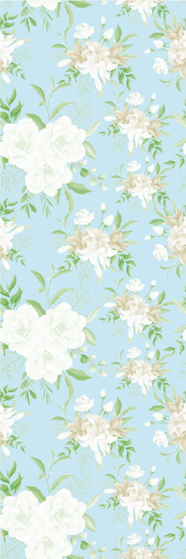 Vilt blomster grandmillenial stil vinyl teppe soverom - Tenstickers