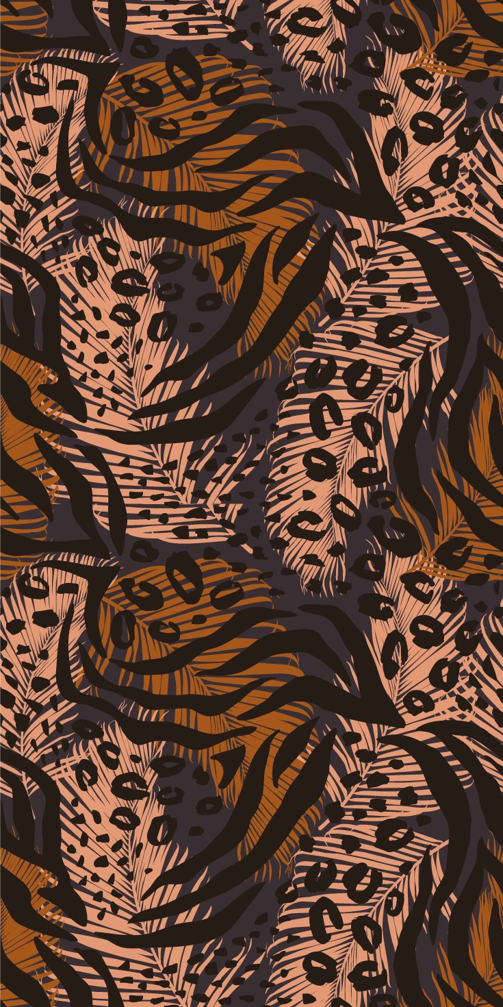 Vinyl teppe soverom afrikansk stil abstrakt fargerik design - Tenstickers
