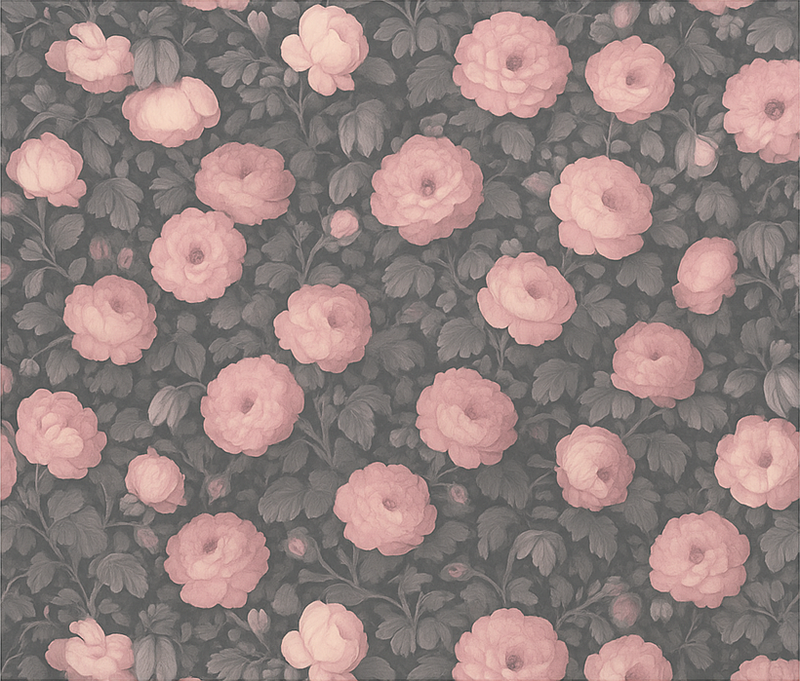 Gamle rosa blomsterdesign vinyl teppe soverom - Tenstickers