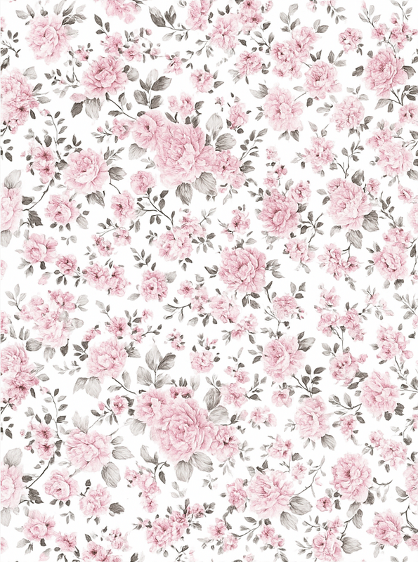 Vinyl teppe soverom gammeldags retro store blomster - Tenstickers