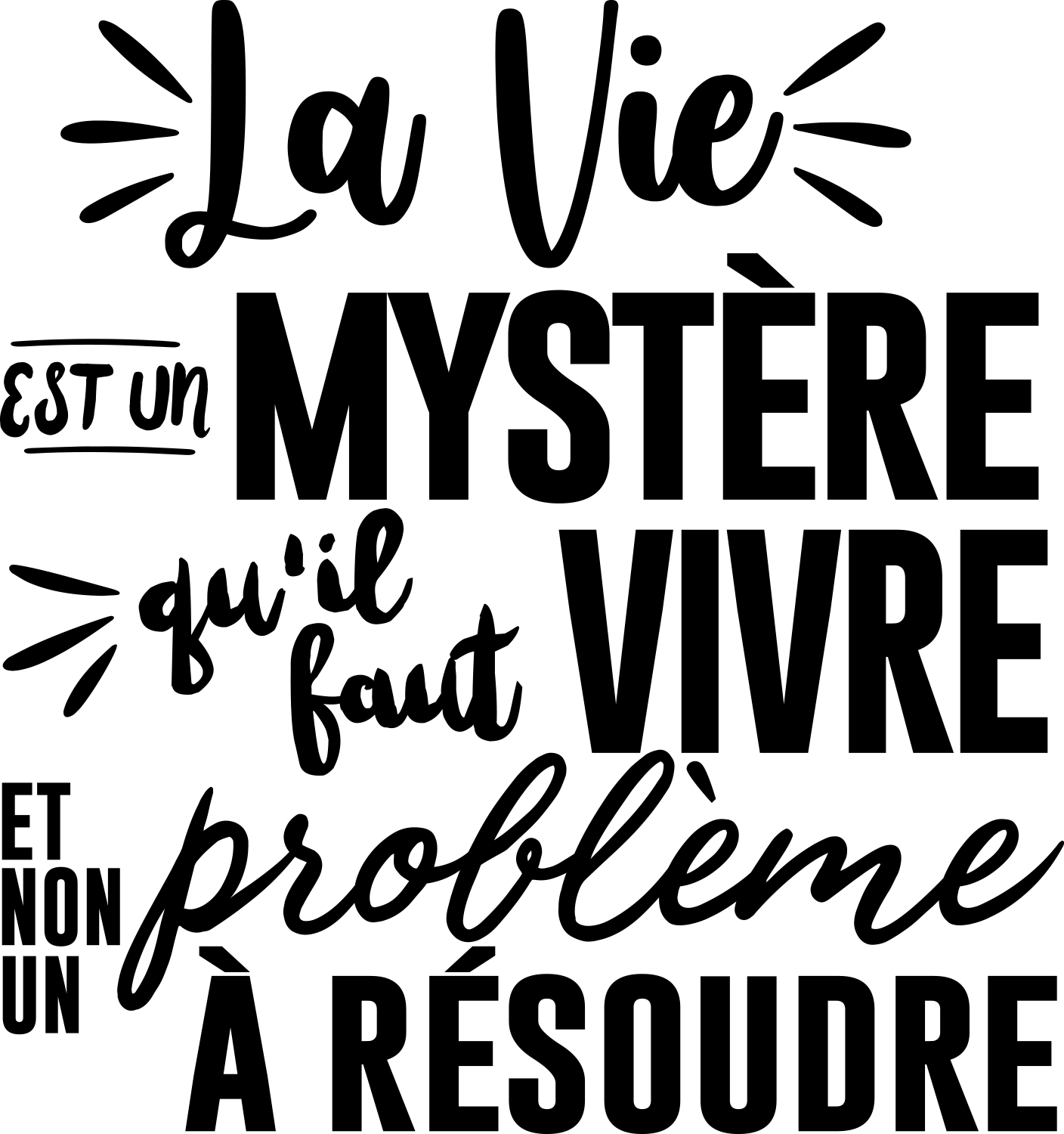 Vinyl teppe soverom livet er et mysterium - Tenstickers