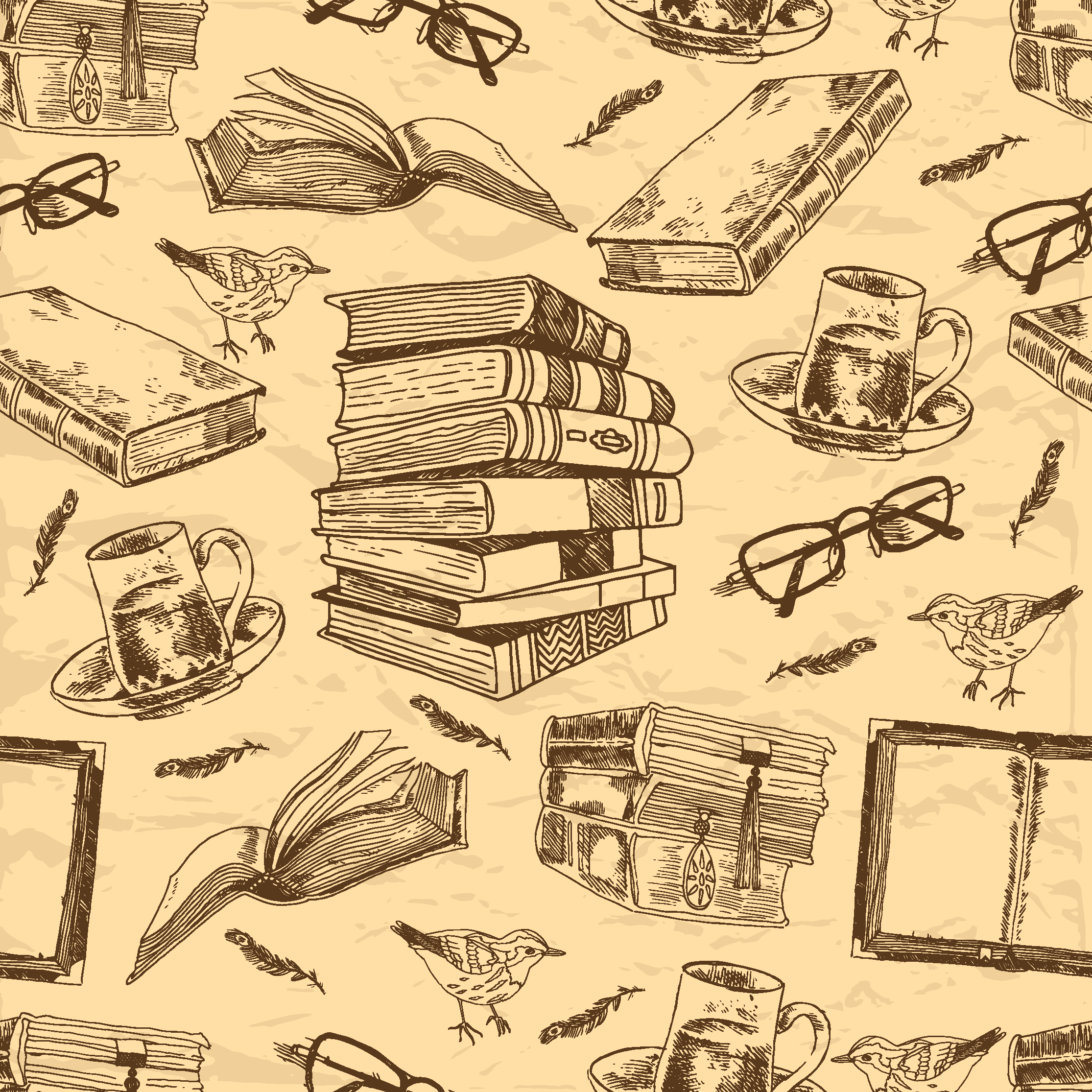 Vinyl teppe kontor gammel bibliotek - Tenstickers