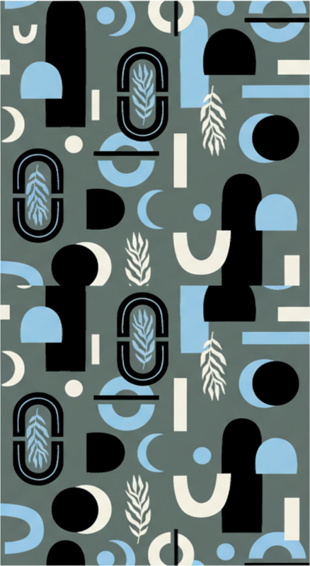 Geometrisk bakgrunn med abstrakt form vinyl teppe soverom - Tenstickers