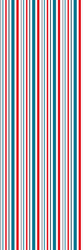 Vinyl teppe soverom marine retro stripete design - Tenstickers
