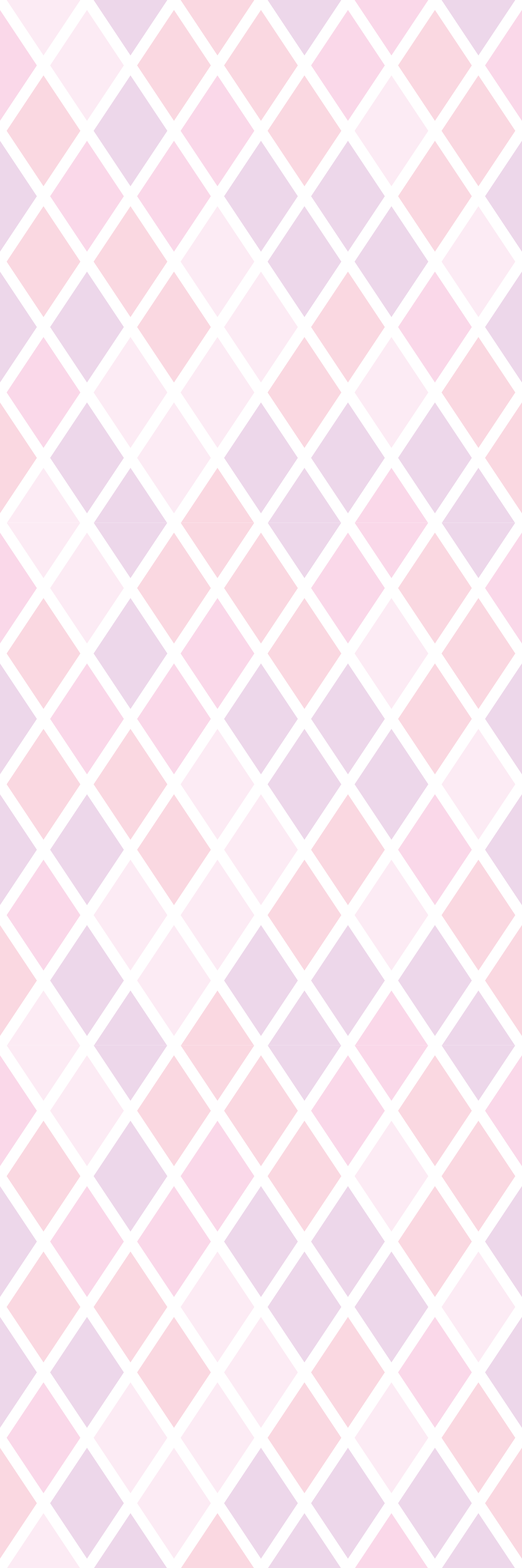Vinyl teppe soverom rosa og hvite romber design - Tenstickers