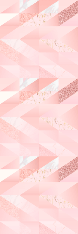 Vinyl teppe soverom med jentete rosa geometrisk bakgrunn - Tenstickers