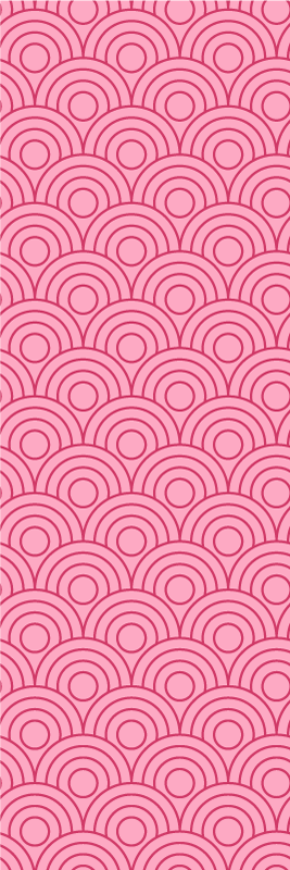 Mørk og lys rosa form vinyl teppe soverom - Tenstickers