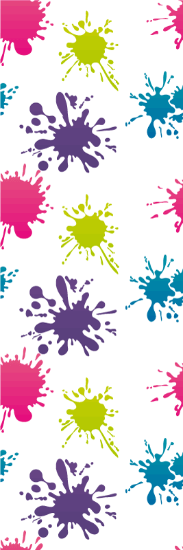 Vinyl teppe soverom med flerfarget sprut - Tenstickers