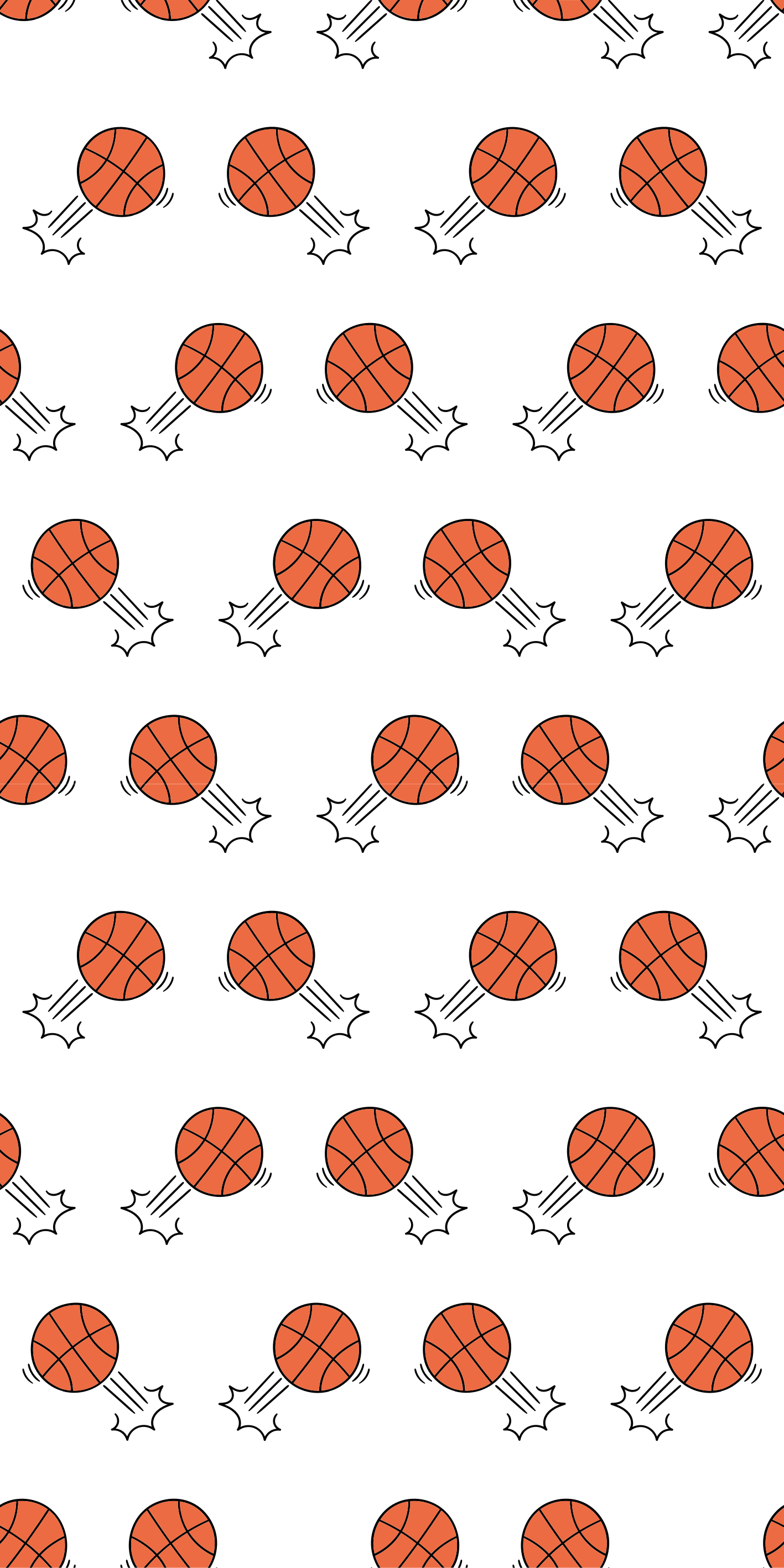 Håndtegnede basketballer vinyl teppe soverom - Tenstickers