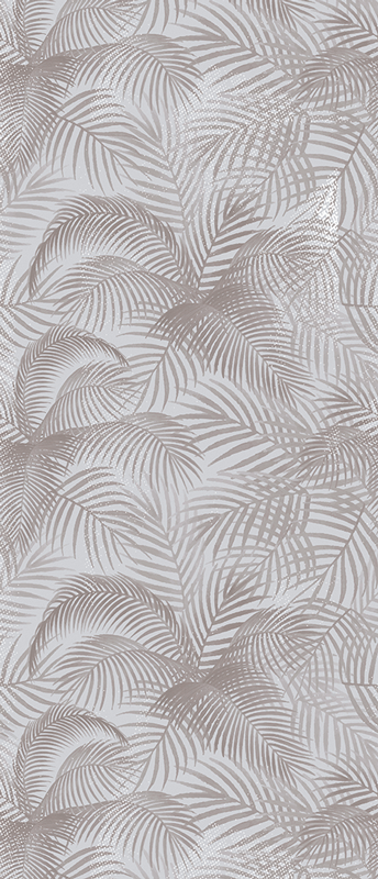 Vinyl teppe soverom grå 80-talls botanisk elegant - Tenstickers