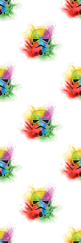 Vinyl teppe soverom med hvite trooper hoder mønster - Tenstickers