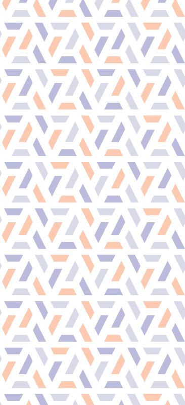 Vinyl teppe soverom med nordisk stil geometriske linjer - Tenstickers