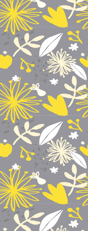 Vinyl teppe soverom pantone vintage blomster - Tenstickers