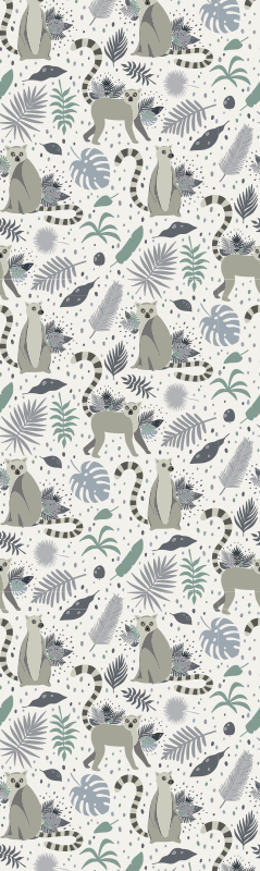 Vinyl teppe soverom nordisk lemur - Tenstickers