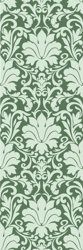 Vinyl teppe soverom esmerald ornamental grønn - Tenstickers