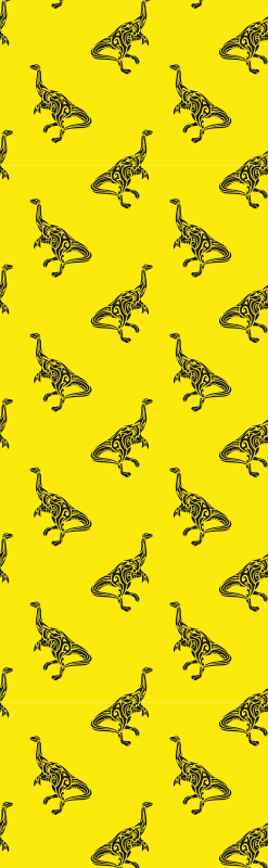Vinyl teppe soverom brachiosaurus symboler på gul - Tenstickers