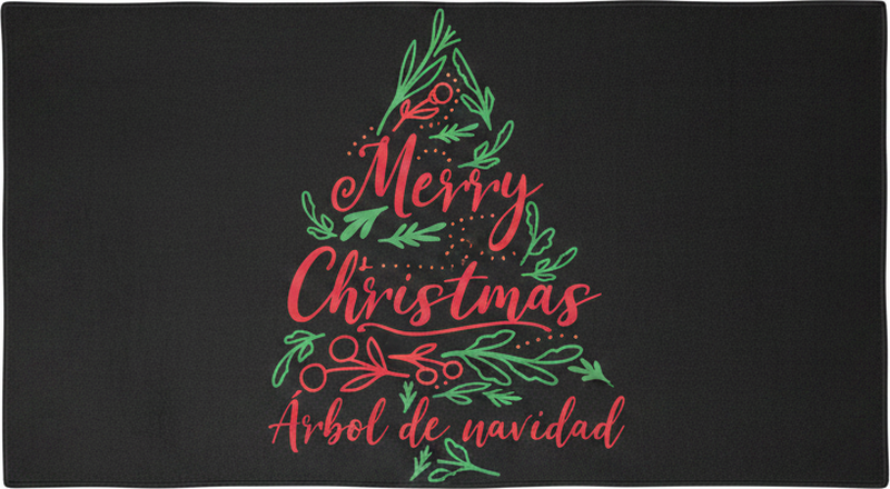 Vinyl teppe soverom juletrær god jul - Tenstickers