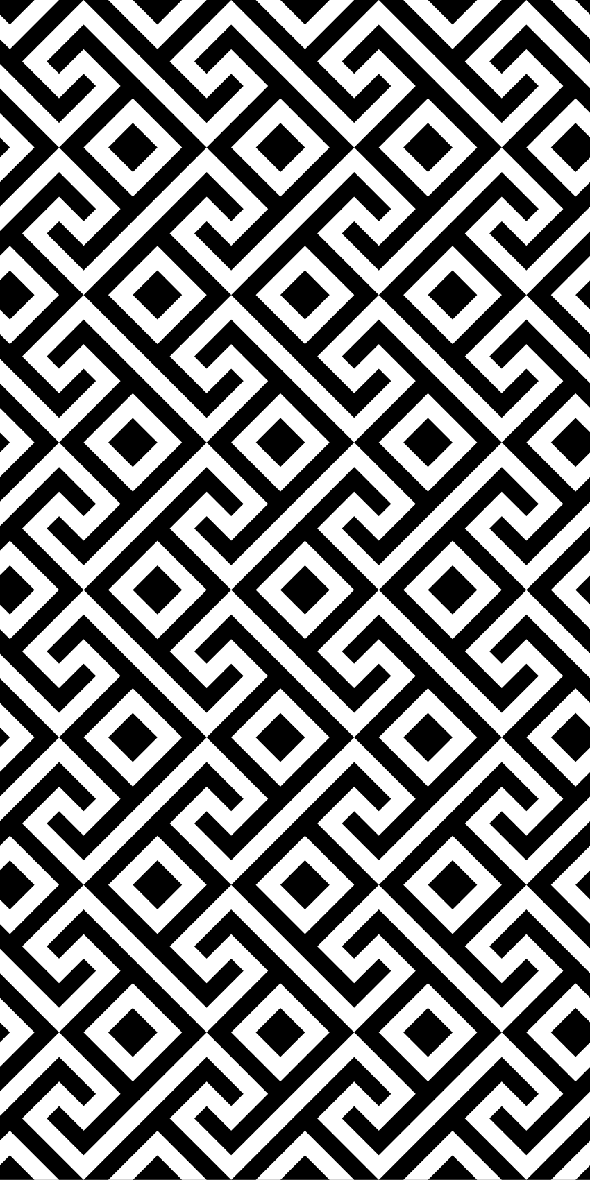 Vinyl teppe nordisk svart og hvitt geometrisk mønster - Tenstickers