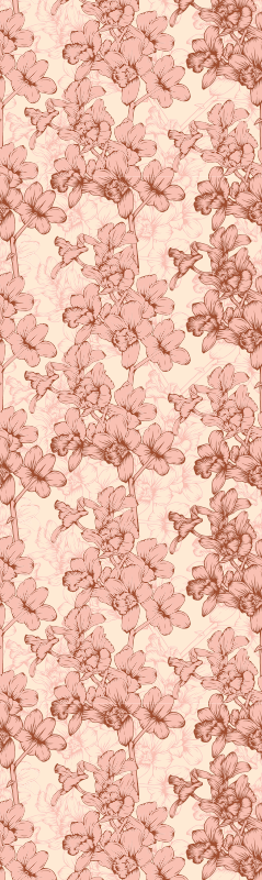 Vinyl teppe nordisk vintage 3d blomster - Tenstickers