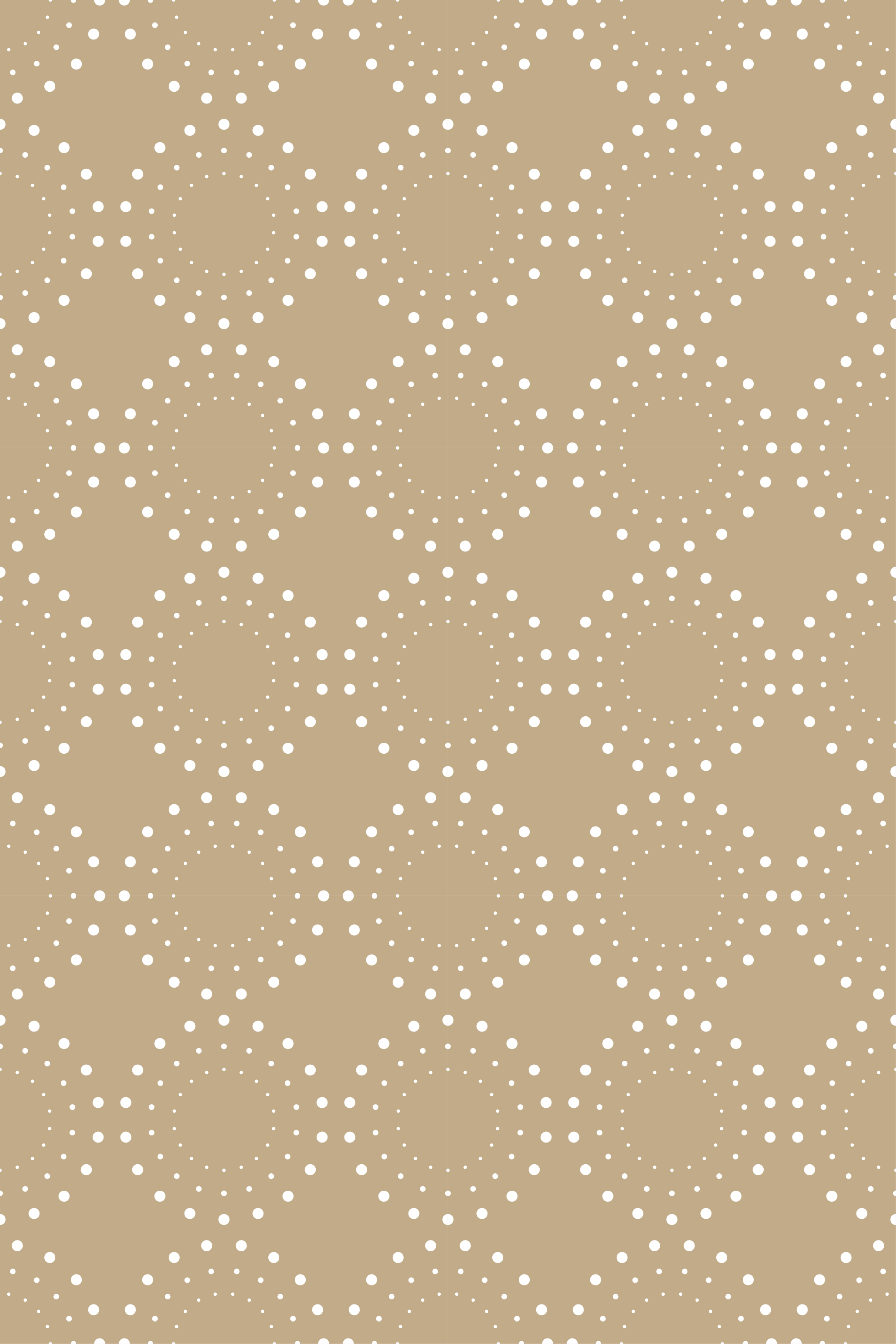 Lys beige bakgrunn med hvite sirkler vinyl teppe nordisk - Tenstickers