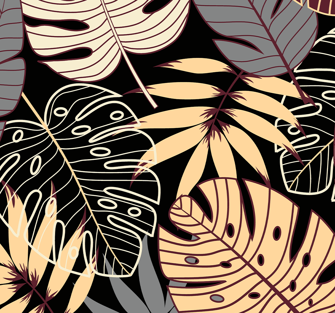 Vinyl teppe natur vintage tapet tropisk jungel - Tenstickers