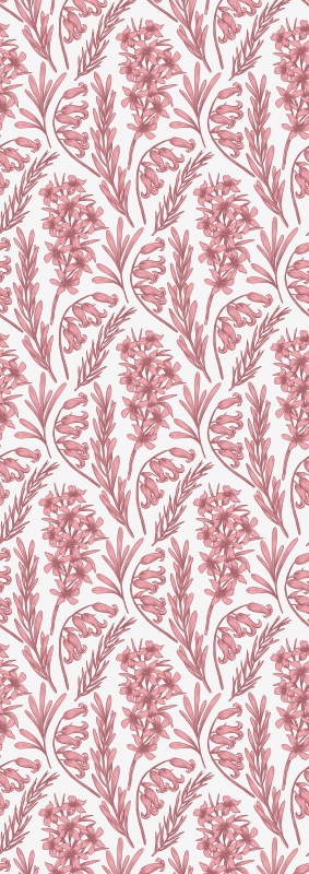 Vinyl teppe natur med rosa lotusblomster - Tenstickers