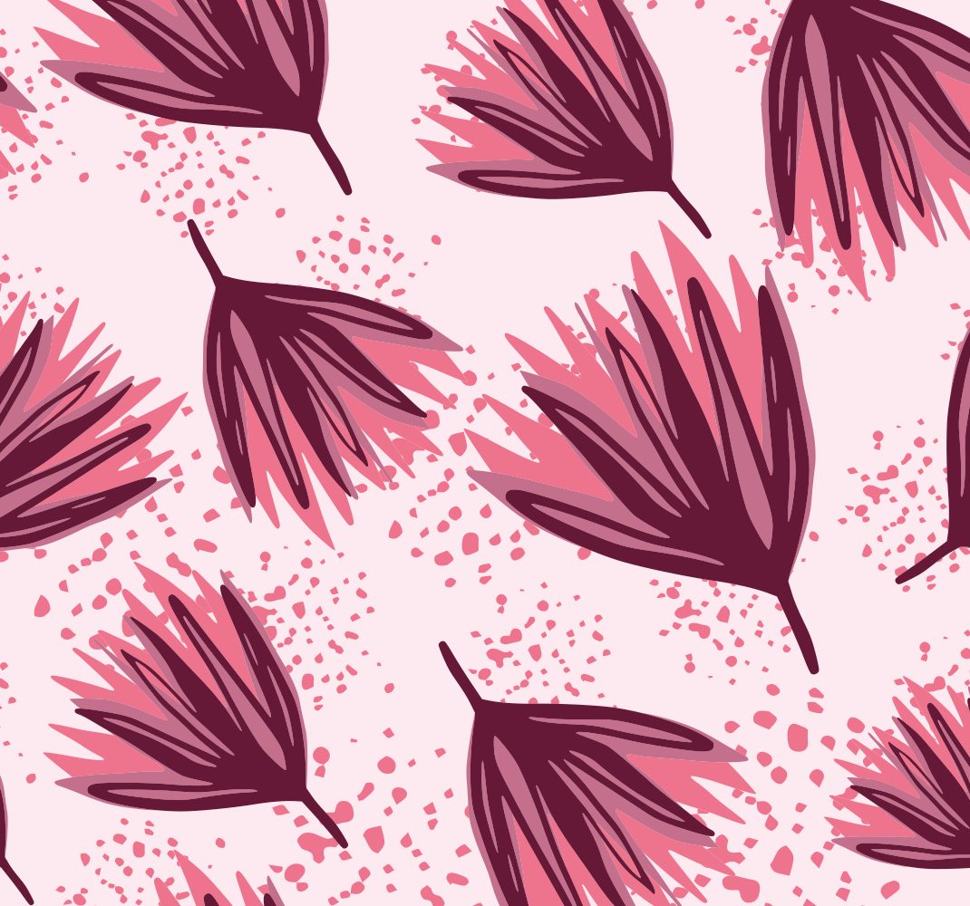 Abstract lotus mønster vinyl teppe natur - Tenstickers
